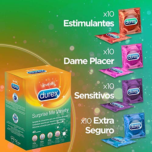 Durex Preservativos Mixtos Surprise Me - 40 Condones