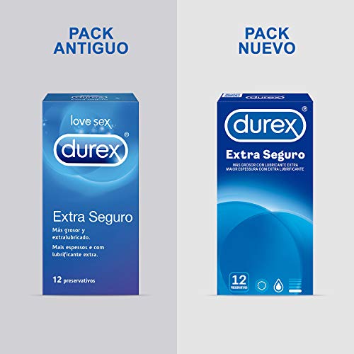 Durex Preservativos Naturales Extra Seguros con Más Grosor - 12 condones