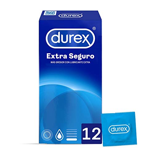Durex Preservativos Naturales Extra Seguros con Más Grosor - 12 condones