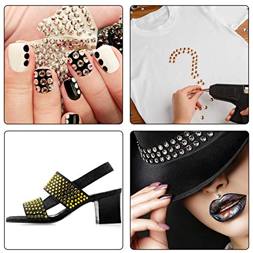 Duufin 11220 Piezas Pedrería para Uñas Cristales AB Gemas con 1 Pieza Pinza 5 Piezas Plumas de Uñas para Decoración de Arte de Uñas