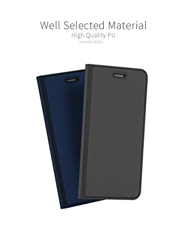 DUX DUCIS Funda Huawei P Smart, PU Cuero Flip Carcasa Fundas Móvil de Tapa Libro para Huawei P Smart (Gris)