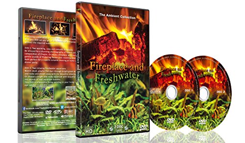 DVD de fuego y pescado fresco DVD - 2 DVD Set chimenea y agua dulce - Una combinación relajante de acogedoras chimeneas y refrescantes acuarios 2016