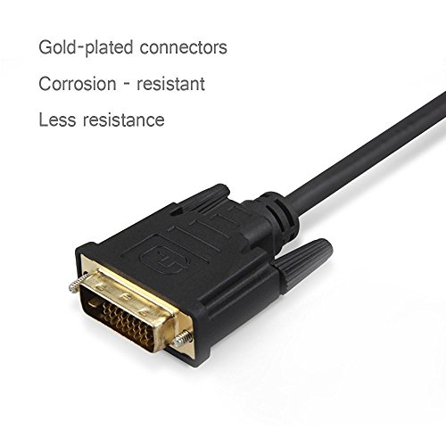 DVI a VGA, CableDeconn 2M DVI 24 + 1 m DVI-D a VGA Macho con Chip Adaptador Activo Cable convertidor para PC DVD Monitor HDTV