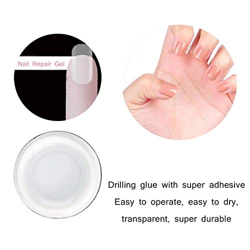 Dynamicoz Pegamento de reparación de uñas Traje de Rescate de uñas Pegamento de Rotura de uñas Pegamento de uñas