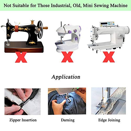 E-Senior Juego de prensatelas, Prensatelas Accesorios Para Máquinas de coser Brother Janome Singer Toyota (32Piezas)