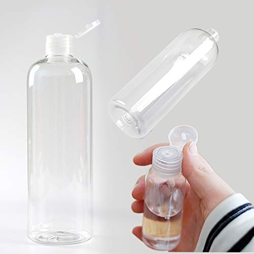 Ealicere 6Piezas Botellas de plástico de 100 ml con Dos embudos,Botella plástica cosmética Transparente,Apto para cosméticos champú Accesorios de Viaje etc.