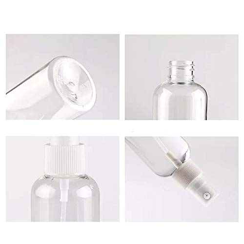 Ealicere Bote Spray Botellas Vacía De Plástico Transparentes Contenedor de Pulverizador, Pulverizador Transparente Set de Botella de Spray de Viaje-4 Piezas (100ml)