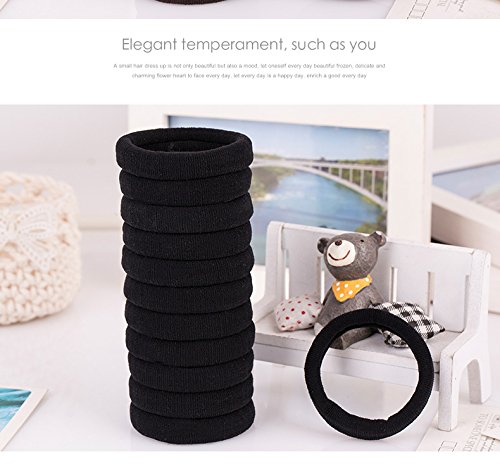 Ealicere Goma de Pelo, 30 Piezas Banda de Pelo Elástica de Negro para Peinados de Mujeres y Chicas por Ealicere
