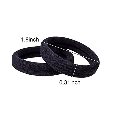 Ealicere Goma de Pelo, 30 Piezas Banda de Pelo Elástica de Negro para Peinados de Mujeres y Chicas por Ealicere