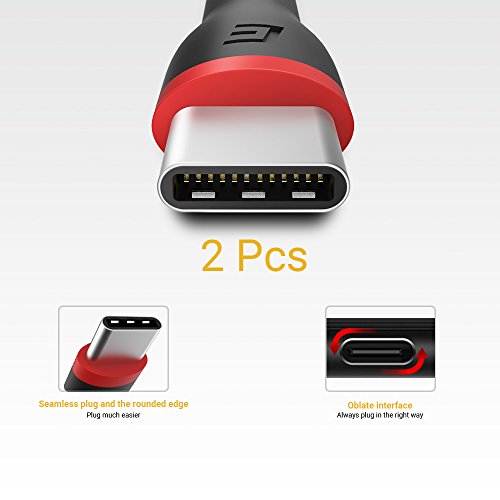 EasyAcc Cable USB C Corto [2 Pack] PocketLine Cable Tipo C para Mi A1, Samsung Galaxy S8 S9 S10, Samsung Cargador Wireless, BQ Aquaris X/X Pro, New MacBook, 15cm