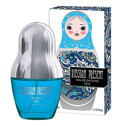Eau de Parfum RUSSIAN PRESENT para mujeres y niñas, 35 ml - by SERGIO NERO (BLUE)