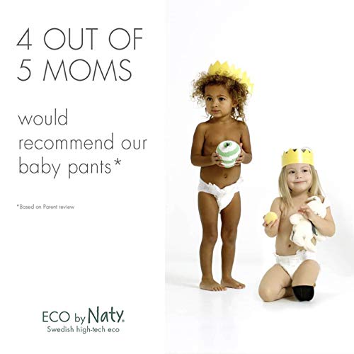 Eco by Naty, Pants, Talla/Tamaño 6, 18 pañales, 8-15kg, Pañales Pants Ecológicos Premium Hechos A Base de fibras Vegetales. sin Sustancias Nocivas
