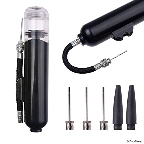 Eco-Fused 2X Inflador - Súper Compacto - Acción Doble (Infla Cuando Empujas y Cuando Halas) - para Pelotas de Deporte (Balones de Basquetbol, Fútbol, Soccer, Voleibol, etc.) e Inflables