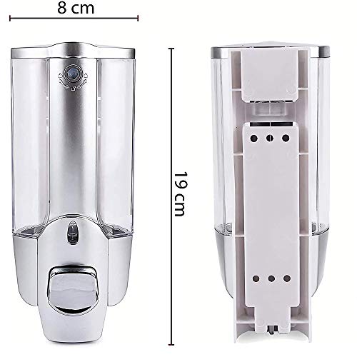 eco nature Dispensador o Dosificador de Jabón Gel o Champú Liquido para Pared de Ducha o Baño 350 ML