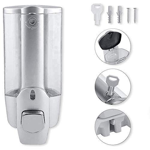 eco nature Dispensador o Dosificador de Jabón Gel o Champú Liquido para Pared de Ducha o Baño 350 ML