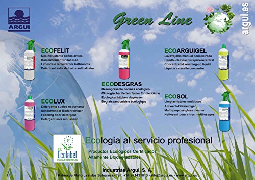 ECOARGUIGEL 2 Litros. LAVAVAJILLAS MANUAL CONCENTRADO PROFESIONAL. Limpieza ecologica. ECOLABEL