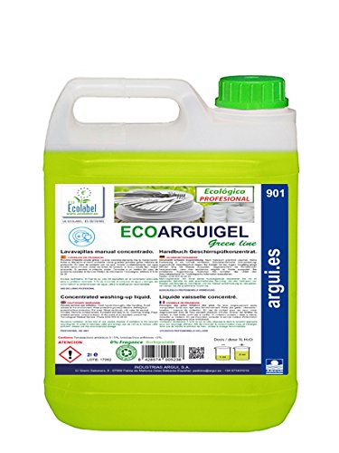 ECOARGUIGEL 2 Litros. LAVAVAJILLAS MANUAL CONCENTRADO PROFESIONAL. Limpieza ecologica. ECOLABEL