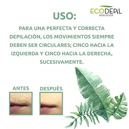 Ecodepil Manopla Depilación Natural sin Dolor Dedín Facial 5 Recambios 5/6 meses | Eliminación de Vello Zonas Pequeñas