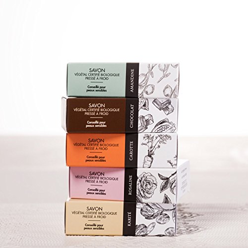 Écrin De Fleur | Jabón de Zanahoria | Certificado Orgánico | Hecho a Mano con Zumo de Zanahoria sin Aceites Esenciales | Saponificación en Frio | Apto para el Lavado Frecuente de las Manos | 100g