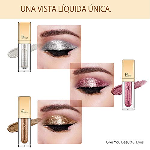 Effie Lancelot 3 Colores Sombra de Ojos líquida- Impermeable, Brillante, Resistente al agua, Maquillaje de pigmentos maquillaje set, Día de la madre
