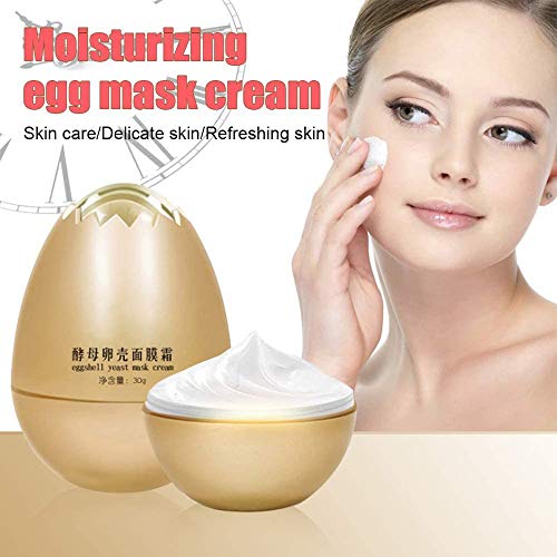 Egg Mask, Peel-Off Facial Cream, Anti Aging Facial Peel Off Mask, Remove Wrinkle Moisturizing Cream Yeast Egg Shell Skin Care, Yeast Eggshell Moisturizing Cream Whitening
