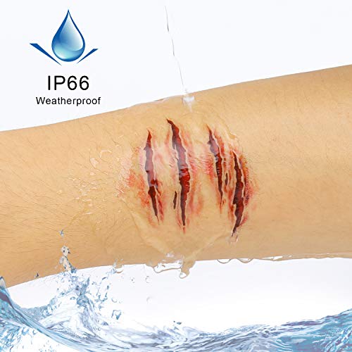 EKKONG Halloween Tattoos (20 Hojas), Zombi Cicatrices Tatuaje Pegatinas Tatuajes Temporales para decoraciones de fiesta de Halloween Cosplay