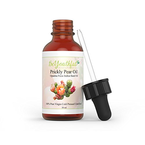 El aceite de semilla de higo chumbo BeYouthful (Aceite de Semillas de Cactus) presionado al frio y sin refinar, para la Piel, Rostro, Cabello, Labios y Uñas. Aceite de belleza versatil 50ml