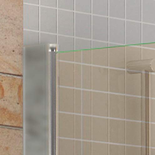 EL ALMACEN DEL PROFESIONAL Biombo Bañera Gandia, Medidas 145x80 cm, Cristal 5 mm, Cromo-Transparente. Biombo Mampara Baño Fija Rectangular Perfil Aluminio Cromado, Fácil Apertura