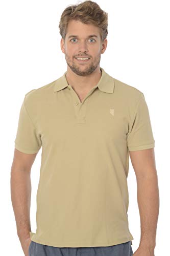 El Búho Nocturno - Polo clásico de Caballero/Hombre - Liso, sin Bolsillo - Talla XXL - Color Beige