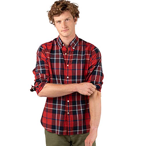 El Ganso Casual INTERSEASON Camisa, Rojo (Rojo 0044), X-Large para Hombre