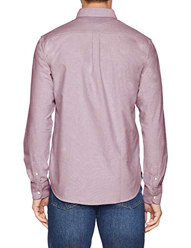 El Ganso Oxford Liso Camisa Casual, Rojo (Rojo), XX-Large (Tamaño del Fabricante:XXL) para Hombre