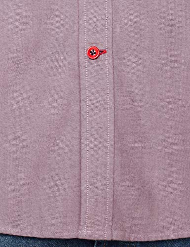 El Ganso Oxford Liso Camisa Casual, Rojo (Rojo), XX-Large (Tamaño del Fabricante:XXL) para Hombre