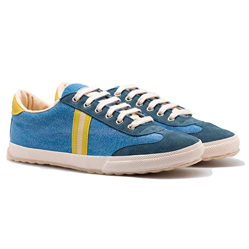 El Ganso Zapatillas Deportivas para Hombre. Match, Berliner y Low-Top. Sneaker Walking Unisex (42 EU, Match Washed Canvas Azul)