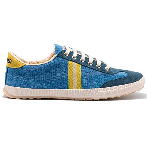El Ganso Zapatillas Deportivas para Hombre. Match, Berliner y Low-Top. Sneaker Walking Unisex (42 EU, Match Washed Canvas Azul)