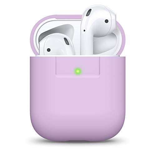 elago Funda AirPods Case Funda Premium Silicona Diseñado para Apple AirPods 1 & 2 (LED Frontal Visible) (Lavanda)
