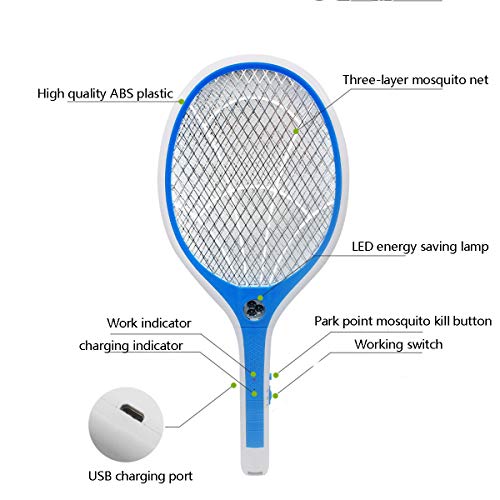 Eléctrico Bug Zapper Mosquito eléctrico Batería de Litio Recargable Potente Mosquito Killer Hogar Malla USB Big Shot Mosca
