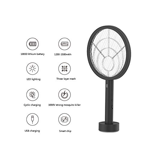 Eléctrico Bug Zapper Mosquito eléctrico Batería de Litio Recargable Potente Mosquito Killer Hogar Malla USB Big Shot Mosca