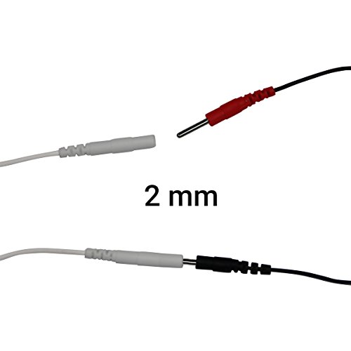 Electrodos redondos con conexión clavija - 8 Parches TENS EMS 5cm diámetro - Para electroestimuladores conexión banana 2mm - Almohadillas calidad axion