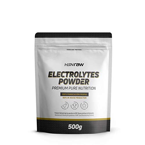 Electrolitos en Polvo de HSN Raw | Sales Minerales para Deporte: Ciclismo, Maratón, Triatón | Hidratación y Recuperación | Vegano, Sin Gluten, Sin Lactosa, Sin Carbohidratos, Sin Sabor, 500 gr