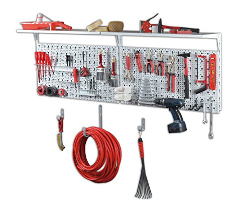 Element System Panel perforado 11300-00015 ORGANIZER 3 de metal, de 72 piezas incluyendo tornillos y tacos, blanco