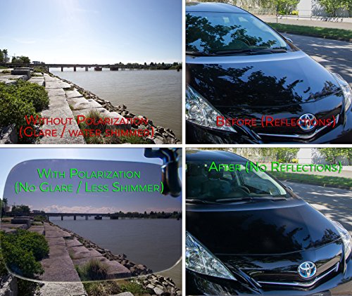 ElementsActive Gafas de sol polarizadas con función de volteo para hombre Grande Negro