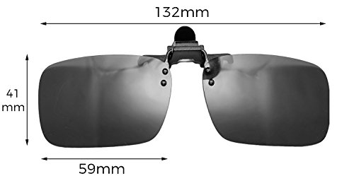 ElementsActive Gafas de sol polarizadas con función de volteo para hombre Grande Negro