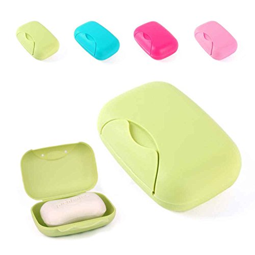 Elenxs Duradera Jabón viaje cuadro titular de contenedores del plato de ducha baño perfecto para regalo, viaje, Camp y almacenamiento