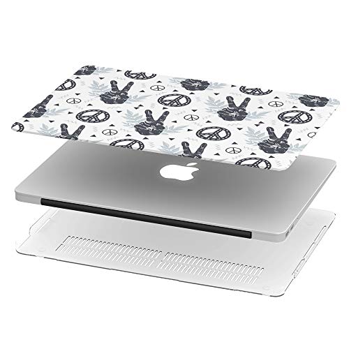 [Elige el Modelo Correcto] Carcasa rígida de Cuerpo Completo Compatible con MacBook, Día Internacional de la Paz, Moda Hipster Old Air 13 (2010-2017)