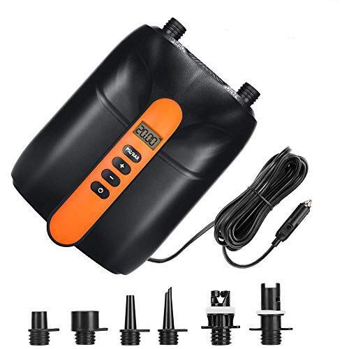 Elikliv 12V Max 20 Psi Inteligente Hinchable Bomba, Eléctrico Bomba Aire Dual Stage Para Exterior Paleta Tabla, Alta Presión Barco Inflable Bomba