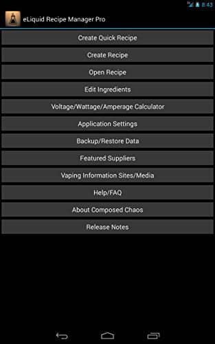 eLiquid Recipe Manager Lite