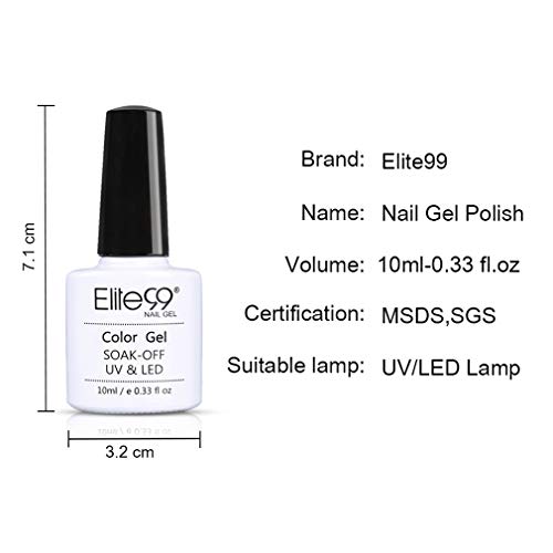 Elite99 Esmaltes Semipermanentes de Uñas en Gel UV LED, 6pcs Kit de Esmaltes de Uñas 10ml 017