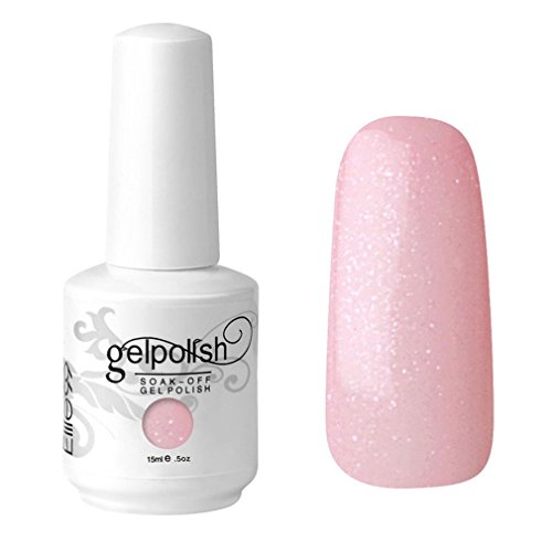Elite99 Kit Manicura Francesa Uñas de Gel Polish Esmalte Semipermanente Color Gel Top y Base Coat 4pcs Laca Soak Off Top Coat Base Coat UV LED Manicura Arte 15ml