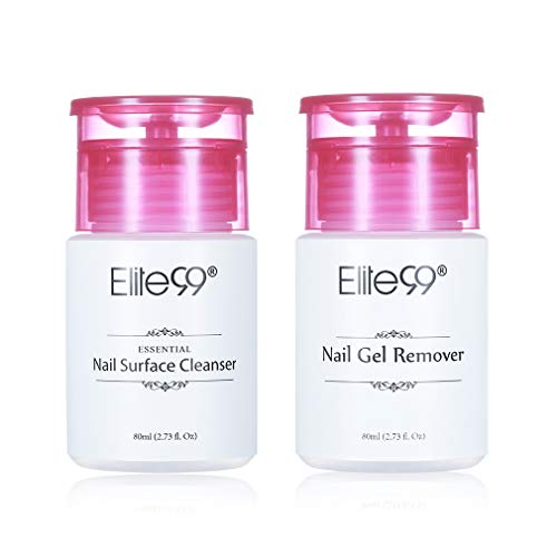Elite99 Removedor de Esmaltes Permanentes, Quitaesmaltes de Uñas en Gel, Limpiador de Uñas Semipermanentes Cleanser 80ml