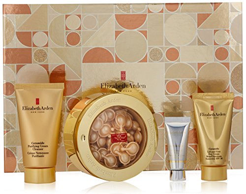 Elizabeth Arden Ceramide Capsules Lift &Firm Set de Cuidado Facial Crema de Día, Serum y Limpiador - 85 ml